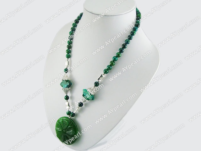 agate phenix stone necklace