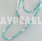 dyed pearl shell glaze necklace