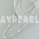 pearl crystal shell glaze necklace