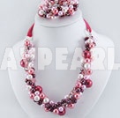 acrylic pearl crystal set