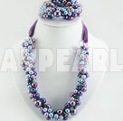 acrylic pearl crystal set