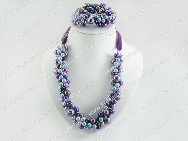 acrylic pearl crystal set