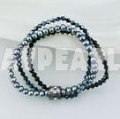 Elastic pearl crystal bracelet