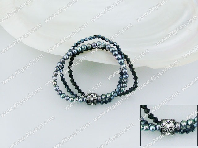 Elastic pearl crystal bracelet