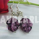 crystal colored glaze earring