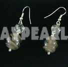 crystal colored glaze earring