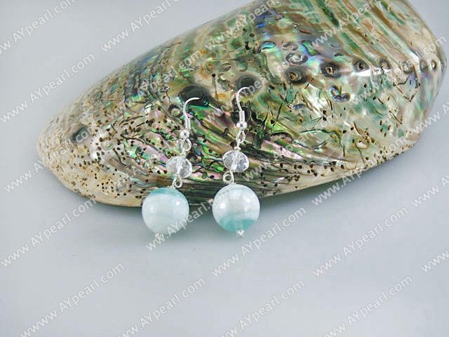 manmade crystal  colored glaze earrings