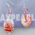 crystal colored glaze earring
