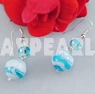 crystal colored glaze earrings