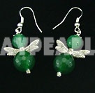 green agate earring