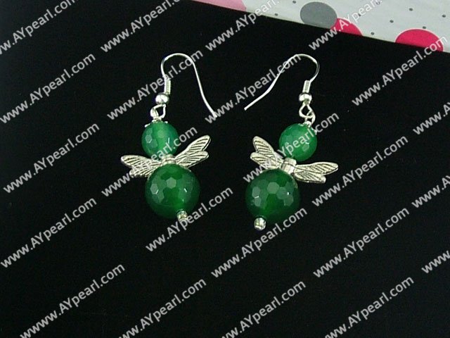 green agate earring