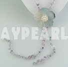 Wholesale rainbow fluorite shell necklace