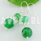 faceted agate earring