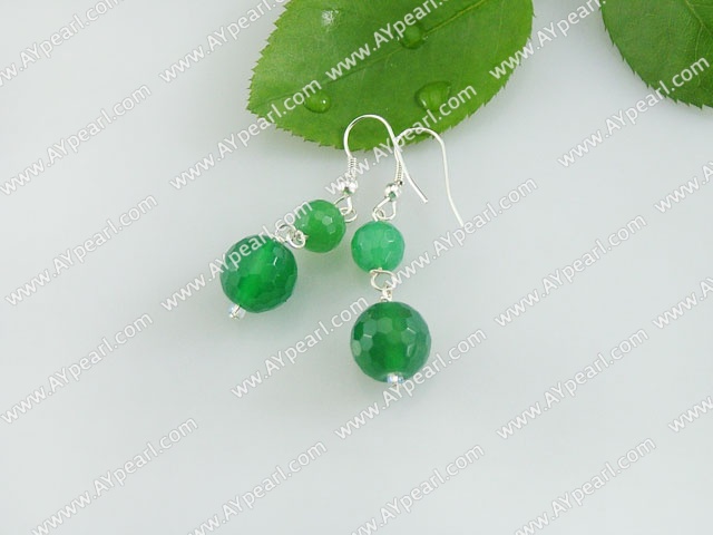 faceted agate earring