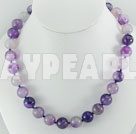 streak purple agate necklace