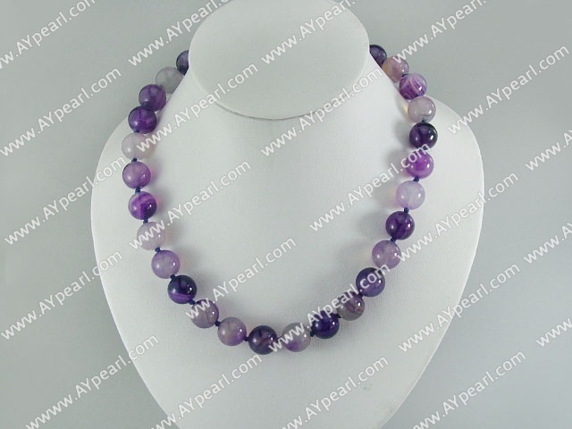 streak purple agate necklace
