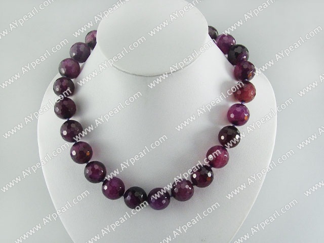 faceted agate necklace