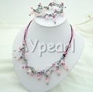 pearl rose quartz Austrian crystal sets