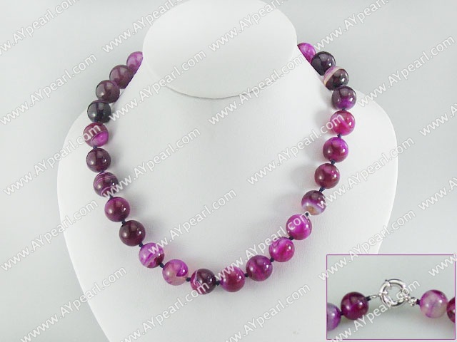 pink agate necklace