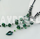 black agate phenix stone necklace