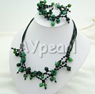 black crystal phenix jewelry sets