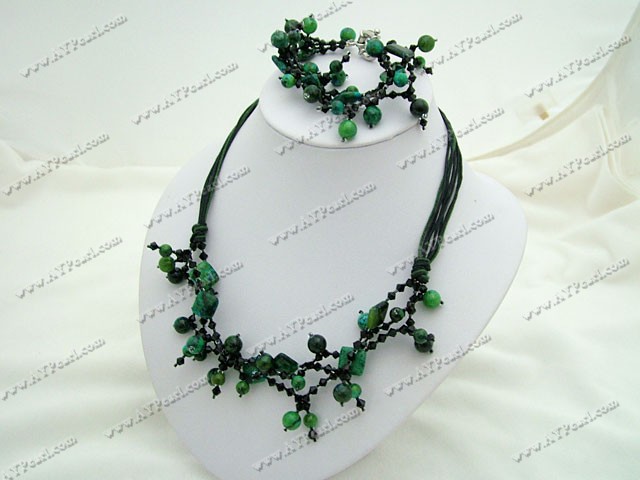 Wholesale Gemstone Jewelry-black crystal phenix jewelry sets