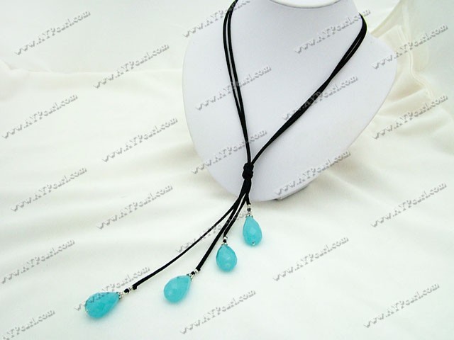 faced blue jade necklace