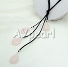 rose quartz crystal necklace