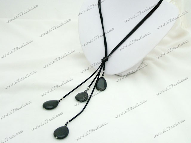 Wholesale Gemstone Jewelry-black agate necklace