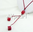 pearl red coral necklace