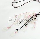 Wholesale Gemstone Jewelry-crystal rose quartz necklace