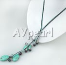 black pearl turquoise necklace