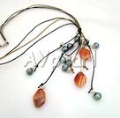 Wholesale Gemstone Jewelry-agate pearl necklace