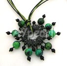 Wholesale Gemstone Jewelry-black stone phenix necklace