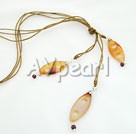 Wholesale Gemstone Jewelry-garnet agate necklace