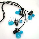 Wholesale black stone cyanite necklace