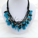 cyanite black crystal necklace