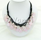 rose quartz crystal necklace