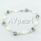 pearl white lip shell necklace