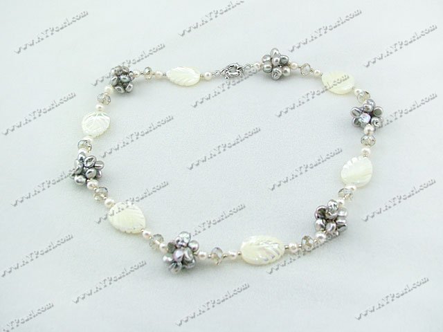 pearl white lip shell necklace