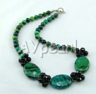 Wholesale Gemstone Jewelry-phoenix stone black agate necklace