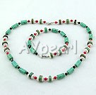 Wholesale Set Jewelry-turquoise shell alaqueca sets