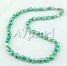 dyed pearl necklace