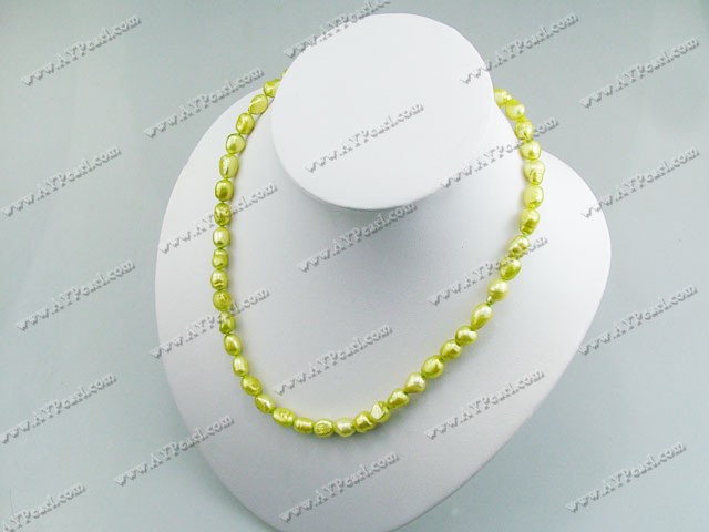 dyed pearl necklace