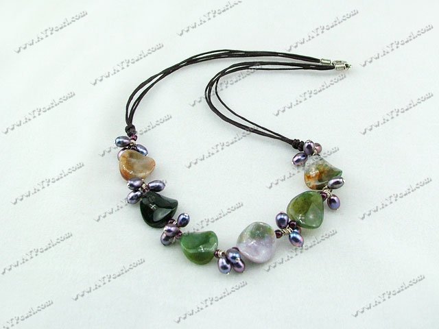 garnet india agate necklace