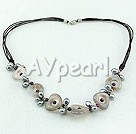 Wholesale pearl gray agate necklace