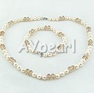 Wholesale Set Jewelry-pearl crystal set