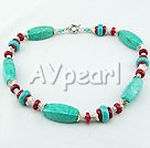 coral turquoise necklace