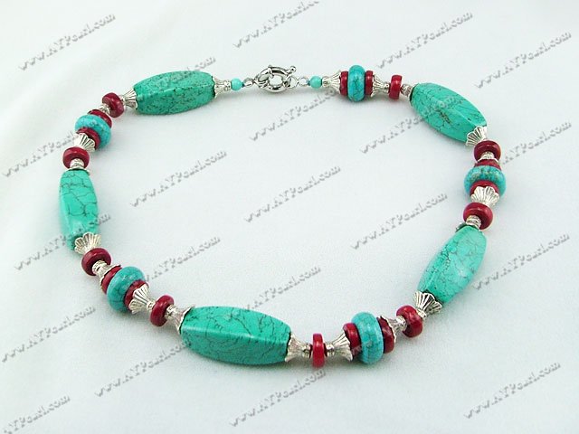 coral turquoise necklace