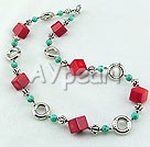 Wholesale Coral turquoise necklace